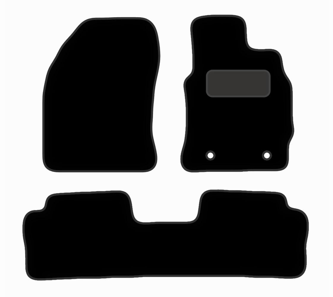 PCM - Car Floor Mats for Auris TAXI (2016 on) 2 CLIPS - Black Premium Carpet - Tailored Car Mats - Car Floor Mat, with Anti Slip Backing - 4 pcs Floor Mat Set