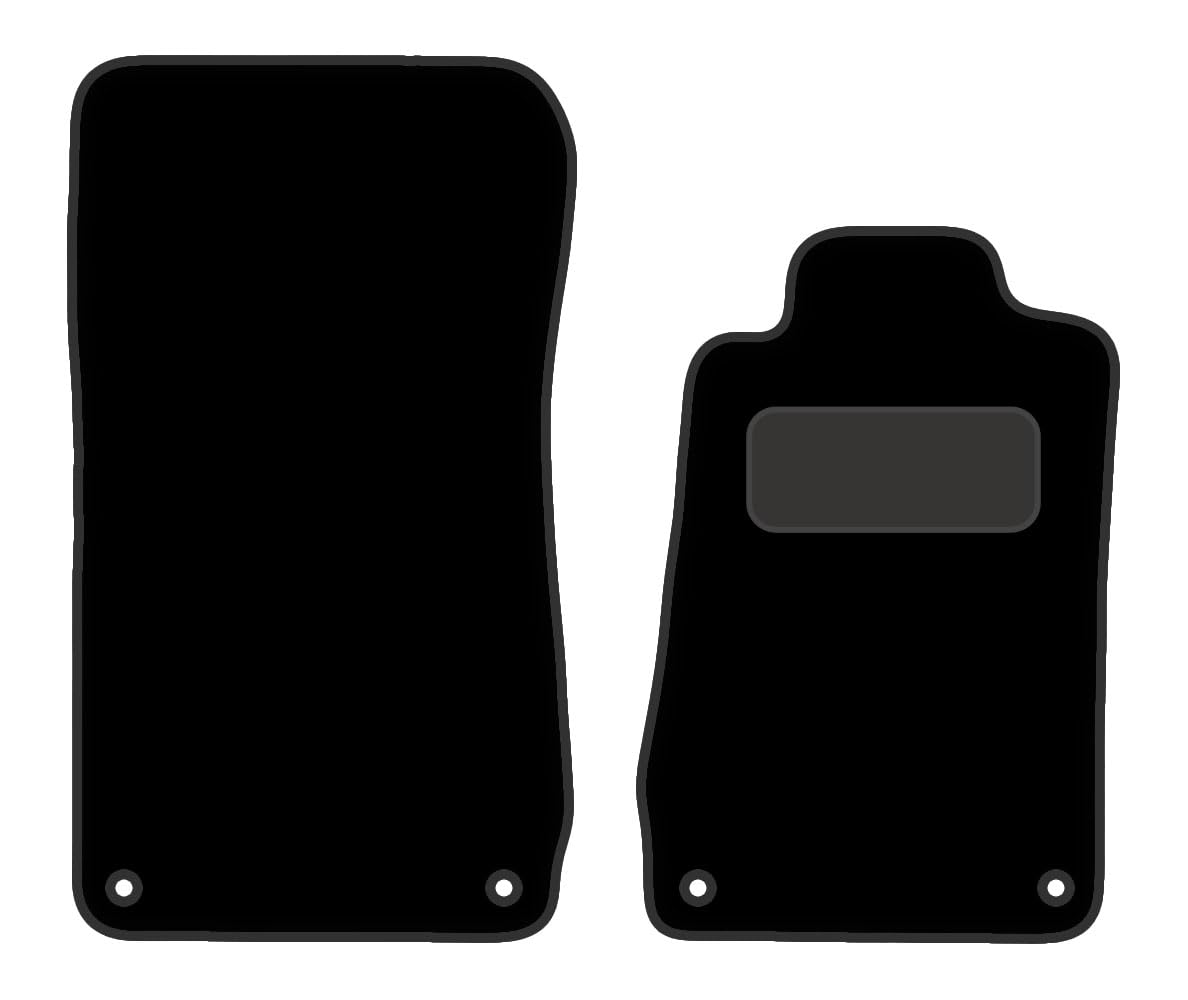 PCM- Car Floor Mats fits for  MERCEDES SLK from (1996-2004)- Black Carpet - Tailored Car Mats - Car Floor Mat, with Anti Slip Backing - 2 pcs Floor Mat Set with  4 Clips