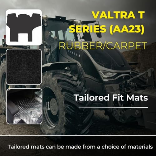 PCM - Tractor Mat - Compatible Tvaltra T Series (AA23) - | Tractor Floor Mat, Fitted With Anti Slip Backing, Edged With Black Nylon Binding - 1Pc Floor Mat Only