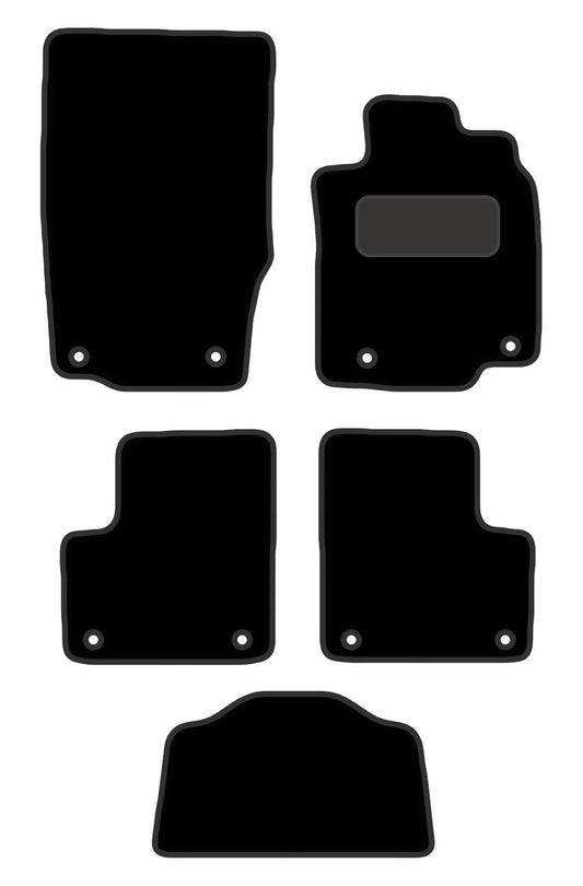 PCM- Car Floor Mats fits for Mercedes GLS From (2012-2019)- Black Carpet - Tailored Car Mats - Car Floor Mat, with Anti Slip Backing .4 pcs Floor Mat Set with 8 Clips.