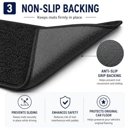 PCM - Tailored Fit Car Floor Mats for Hyundai TUCSON MODEL (2015-2020) - Anti Slip, Fitted With Clips & Granulated Backing - 4 Pc Floor Mat