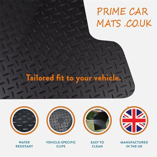 PRIME CAR MATS - Fits Nissan Juke 2019-Onwards - Anti Slip Tailored Mat - Non Slip Car Floor Mat, Fitted With Clips & Granulated Backing - 4 Pc Floor Mat Only