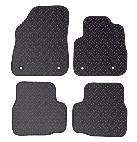 PRIME CAR MAT - Fits Vauxhall Astra K 2015 Onwards - Black - Waterproof Car Floor Mat, with Anti Slip Backing - 4 pcs Floor Mat Set with 8 Clips