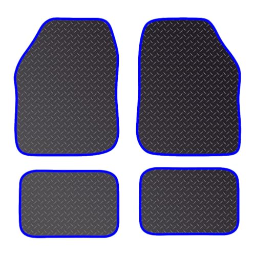 PCM - Rubber Car Floor Mats for Universal Car or Van Tailored Heavy Duty Car Floor Mats 4PC Set Non Slip & Waterproof