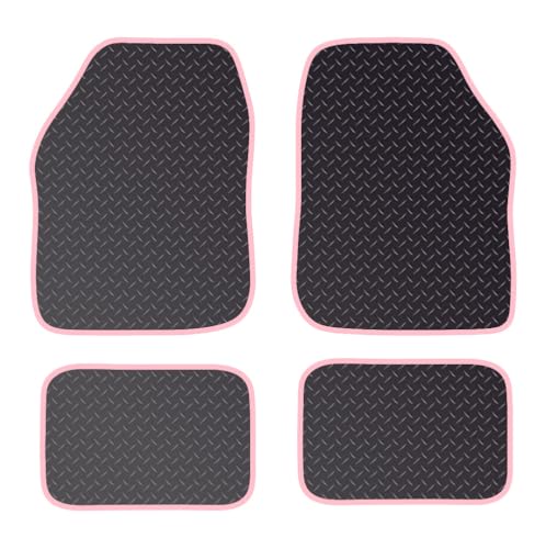 PCM - Rubber Car Floor Mats for Universal Car or Van Tailored Heavy Duty Car Floor Mats 4PC Set Non Slip & Waterproof