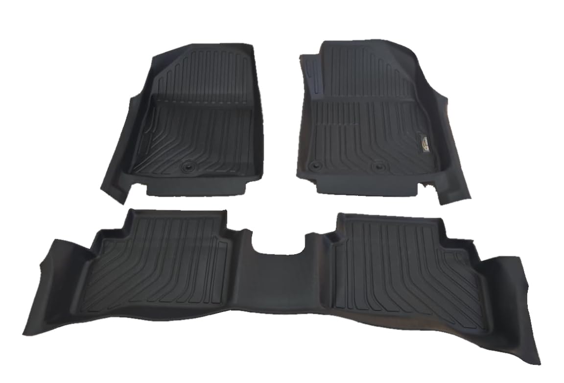 TPE Molded Floor Mats for Hyundai Ioniq Hybrid 2016–2024 – Custom Fit All-Weather Car Mats, Waterproof, Anti-Slip, Heavy Duty Interior Protection (Full Set Front & Rear) (TPE Molded Floor Mats)