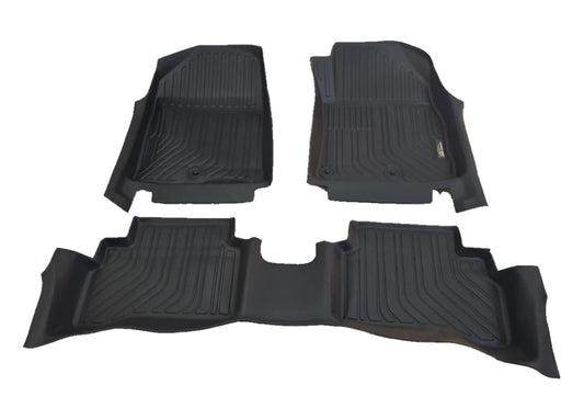 TPE Molded Floor Mats for Hyundai Ioniq Hybrid 2016–2024 – Custom Fit All-Weather Car Mats, Waterproof, Anti-Slip, Heavy Duty Interior Protection (Full Set Front & Rear) (TPE Molded Floor Mats)