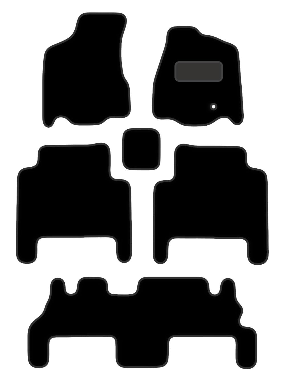 PRIME CAR MAT - Fits CHRYSLER Grand Voyager 2012-2015 - Carpet - Tailored Car Mats - Floor Mat, Fitted With Clips & Granulated Backing - EDGED WITH BLACK NYLON BINDING - 6 pcs Floor Mat Set