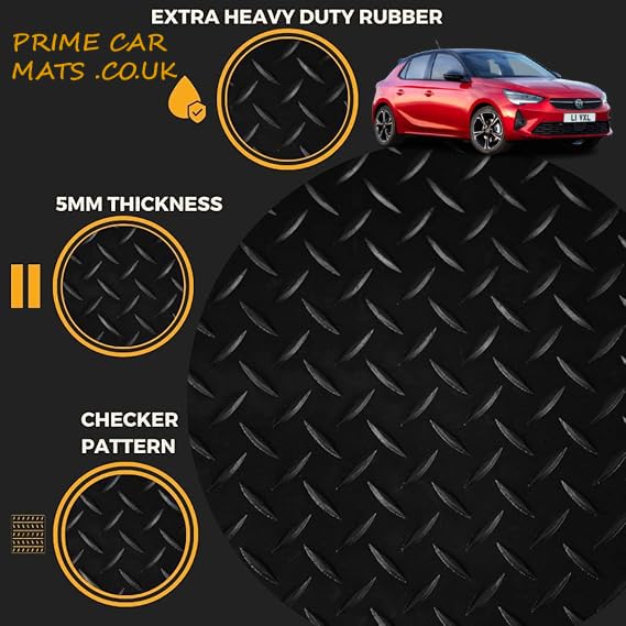 Tailored Mats - Fits VAUXHALL Corsa F 2020 Onwards - Anti Slip Mat - Non Slip Car Floor Mat, Fitted With Clips & Granulated Backing - 4 Pc Floor Mat