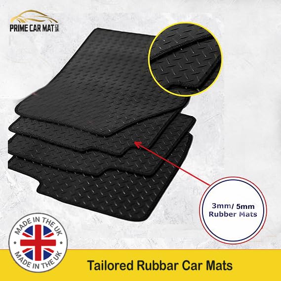 Tailored Mats - Fits VOLKSWAGEN Vw Golf MK7 2012-2020 - Anti Slip Mat - Non Slip Car Floor Mat, Fitted With Clips & Granulated Backing - 4 Pc Floor Mat