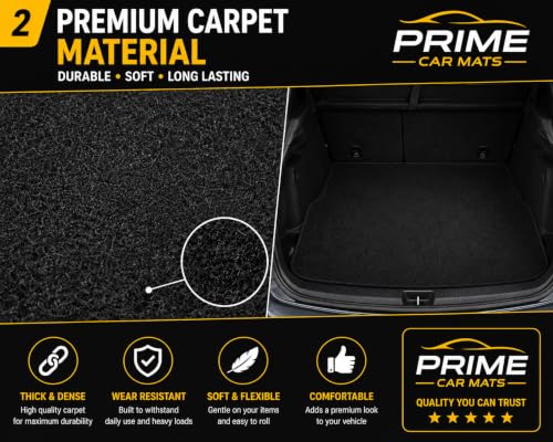 Universal Heavy Duty Boot Mat for Cars, SUVs & Vans | Trim to Fit Waterproof Cargo Liner | Anti-Slip Boot Floor Protector | Easy Clean All Weather Trunk Mat for Mud, Pets