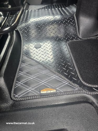 PCM - Floor Mats for the FORD TRANSIT CUSTOM ACTIVE MANUAL 2021-2024 - Custom Van Accessory Tailored fit Heavy-Duty, Waterproof & Anti-Slip Work Mats
