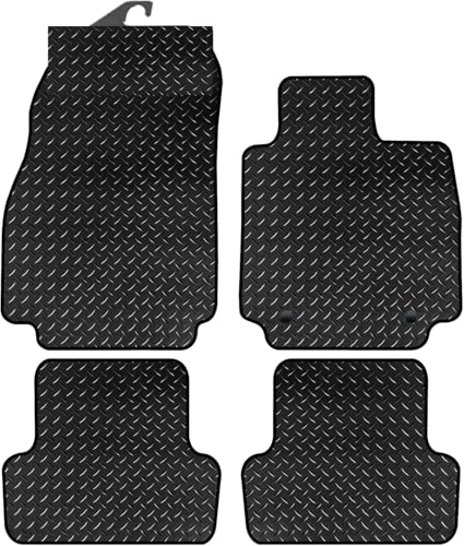 PRIME CAR MAT - Fits RENAULT Clio 2013-2019 - Anti Slip Tailored Car Mats - Waterproof Car Floor Mat, with Anti Slip Backing - 4 pcs Floor Mat Set with 8 Clips