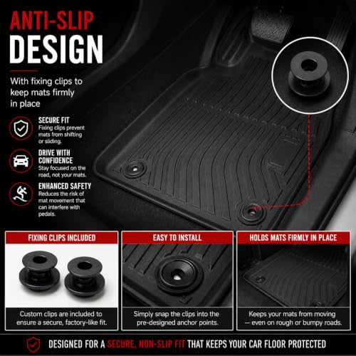 TPE Car Mats for Toyota Corolla Estate 2019-Onwards, Custom Fit Floor Mats, Waterproof All Weather Floor, Anti-Slip, Easy Clean, Full Set