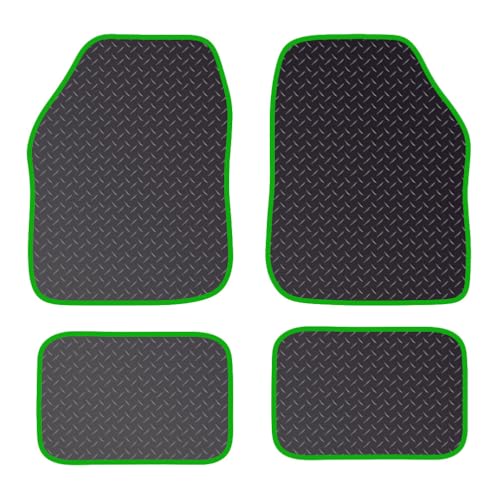 PCM - Rubber Car Floor Mats for Universal Car or Van Tailored Heavy Duty Car Floor Mats 4PC Set Non Slip & Waterproof