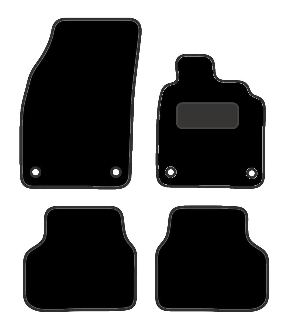 PRIME CAR MAT - Fits AUDI Q4 Etron 2021-Onwards - Carpet - Tailored Car Mats - Floor Mat, Fitted With Clips & Granulated Backing - EDGED WITH BLACK NYLON BINDING - 4 pcs Floor Mat Set