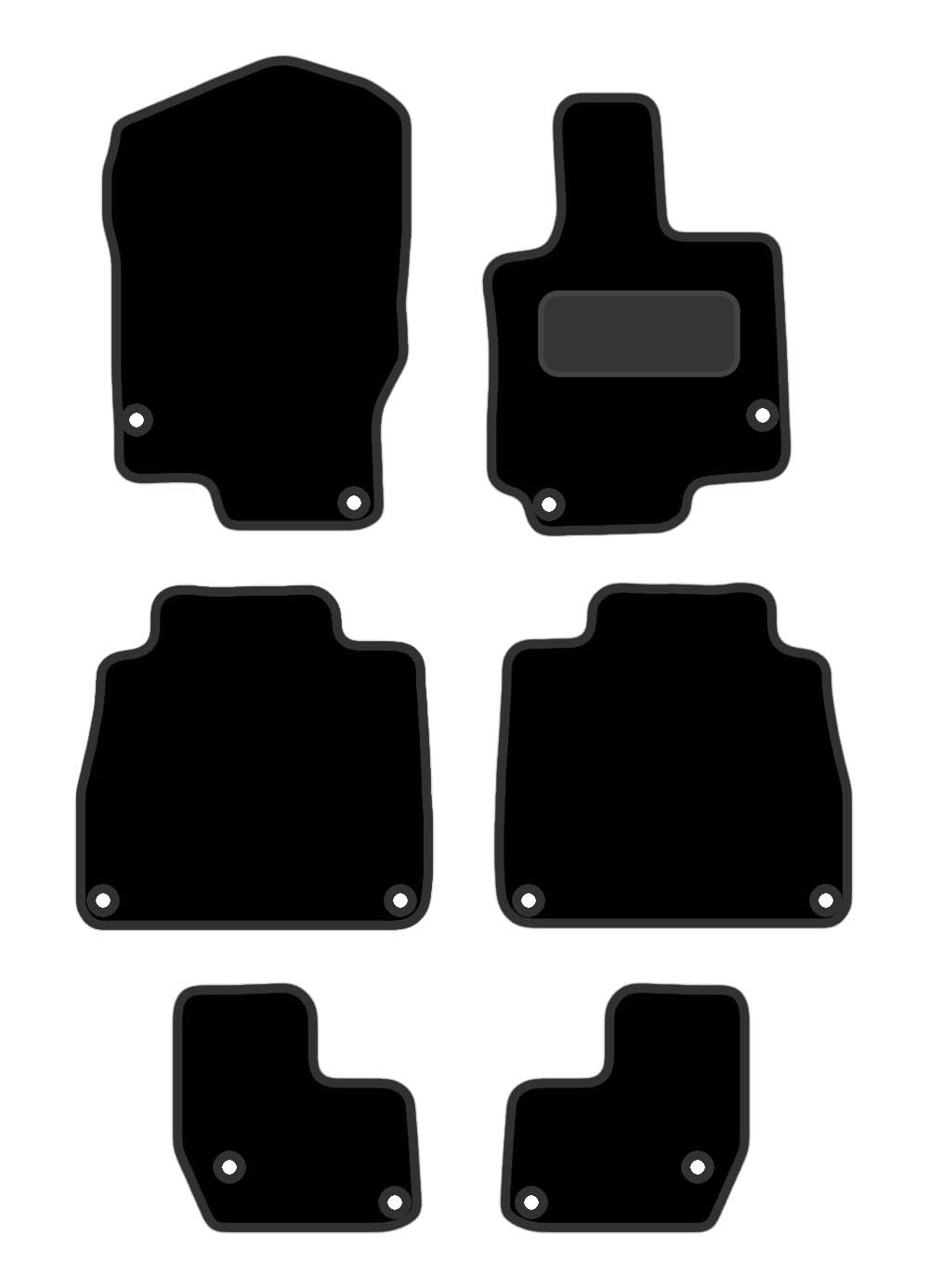 PCM- Car Floor Mats fits for Mercedes GLS 7 Seater From 2021 Present- Black Premium Carpet - Tailored Car Mats - Car Floor Mat, with Anti Slip Backing. 6 pcs Floor Mat Set with 12 Clips.