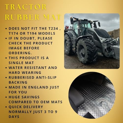 PCM - Tractor Mat - Compatible Tvaltra T Series (AA23) - | Tractor Floor Mat, Fitted With Anti Slip Backing, Edged With Black Nylon Binding - 1Pc Floor Mat Only