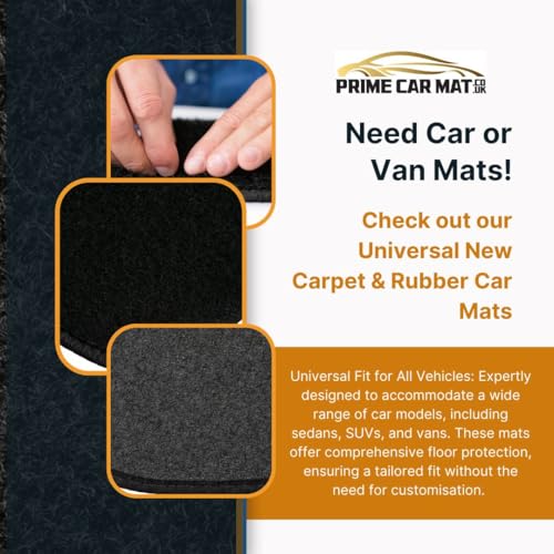PCM- Car Floor Mats fits for Ford Mondeo Saloon from 2007-2012 - Tailored Car Mats - Car Floor Mat, with Anti Slip Backing - 4 pcs Floor Mat Set with 2 Clips