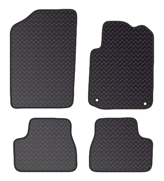 PRIME CAR MAT - Fits CITROEN Ds3 2010-2015 - Standard Rubber 3mm - Tailored Car Mats - Waterproof, Non Slip Car Floor Mat, Fitted with Clips & Anti Slip Backing - 4 pcs Floor Mat Set