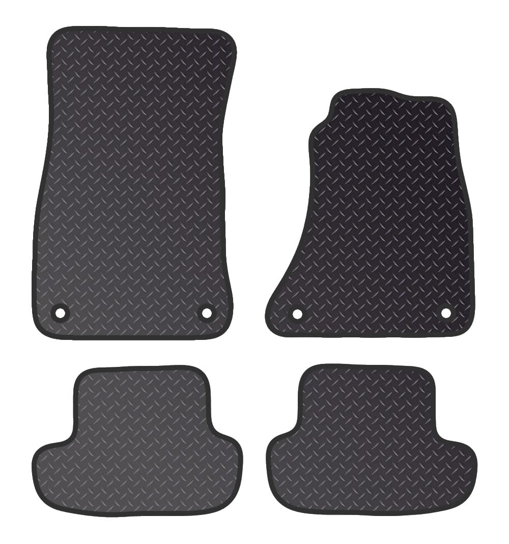 PRIME CAR MAT - Fits AUDI A5 2007-2016 COUPE - Standard Rubber 3mm - Tailored Car Mats - Waterproof, Non Slip Car Floor Mat, Fitted with Clips & Anti Slip Backing - 4 pcs Floor Mat Set