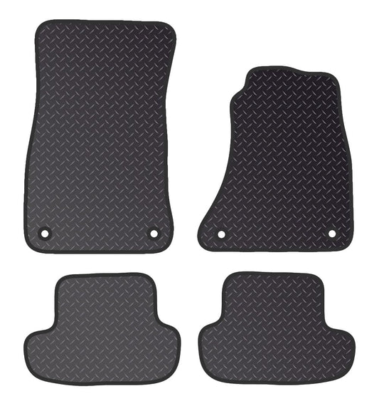 PRIME CAR MAT - FitsAUDI A5 2007-2016 COUPE - Heavy Duty Rubber 5mm - Tailored Car Mats - Waterproof, Non Slip Car Floor Mat, Fitted with Clips & Anti Slip Backing - 4 pcs Floor Mat Set