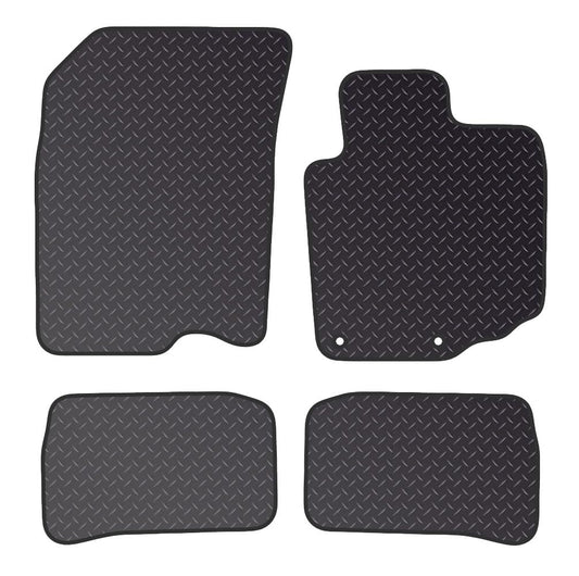 PCM- Car Floor Mats fits for SUZUKI Vitara from 2015 ON- Black Standard Rubber 3mm - Tailored Car Mats - Car Floor Mat, with Anti Slip Backing - 4 pcs Floor Mat Set with 2 Clips