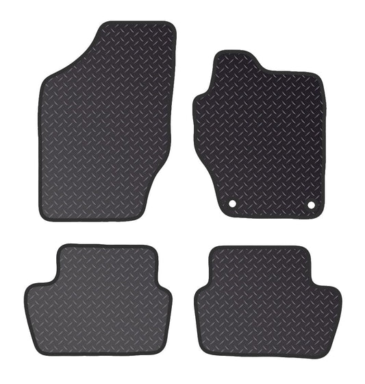 PRIME CAR MAT - Fits Citroen C4 And Ds4 2010-2020 - Standard Rubber 3mm - Tailored Car Mats - Waterproof, Non Slip Car Floor Mat, Fitted with Clips & Anti Slip Backing - 4 pcs Floor Mat Set