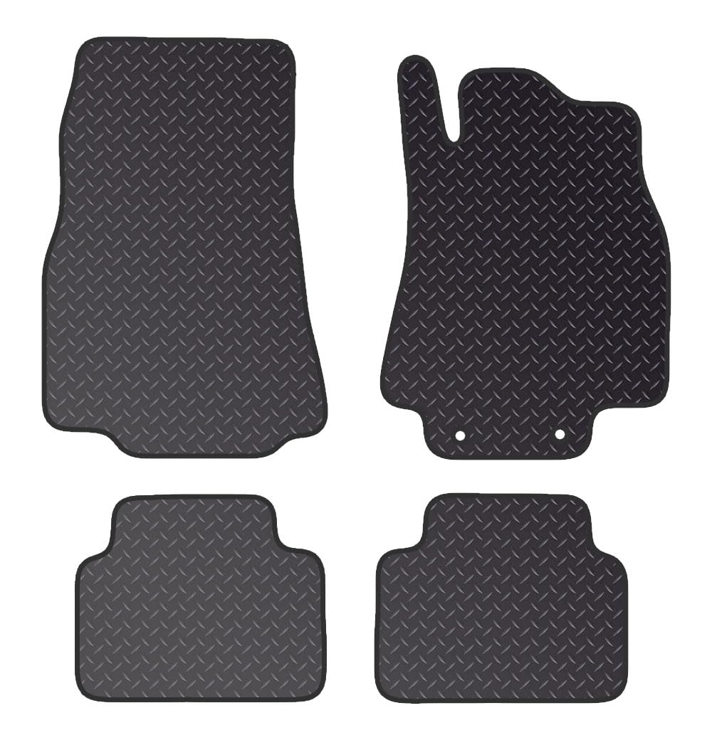 PCM Car Floor Mats for Mercedes B CLASS (2004-2012) 2 CLIP - Heavy Duty Rubber 5mm - Tailored Car Mats - Waterproof Car Floor Mat & Anti Slip Backing - 4 pcs Floor Mat Set