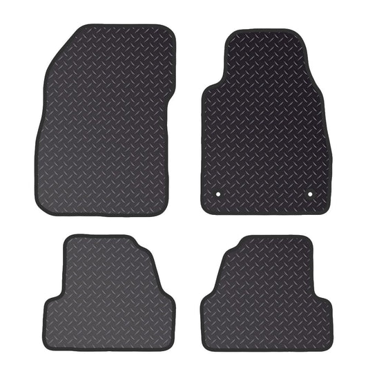 PCM  - Car Floor Mats Fits Vauxhall Mokka X 2017-2020 - Heavy Duty Rubber 5mm - Fitted With 2 Clips & Granulated Backing Full Coverage Floor Protection - Non Slip Car Mat - 4 Pc Floor Mat