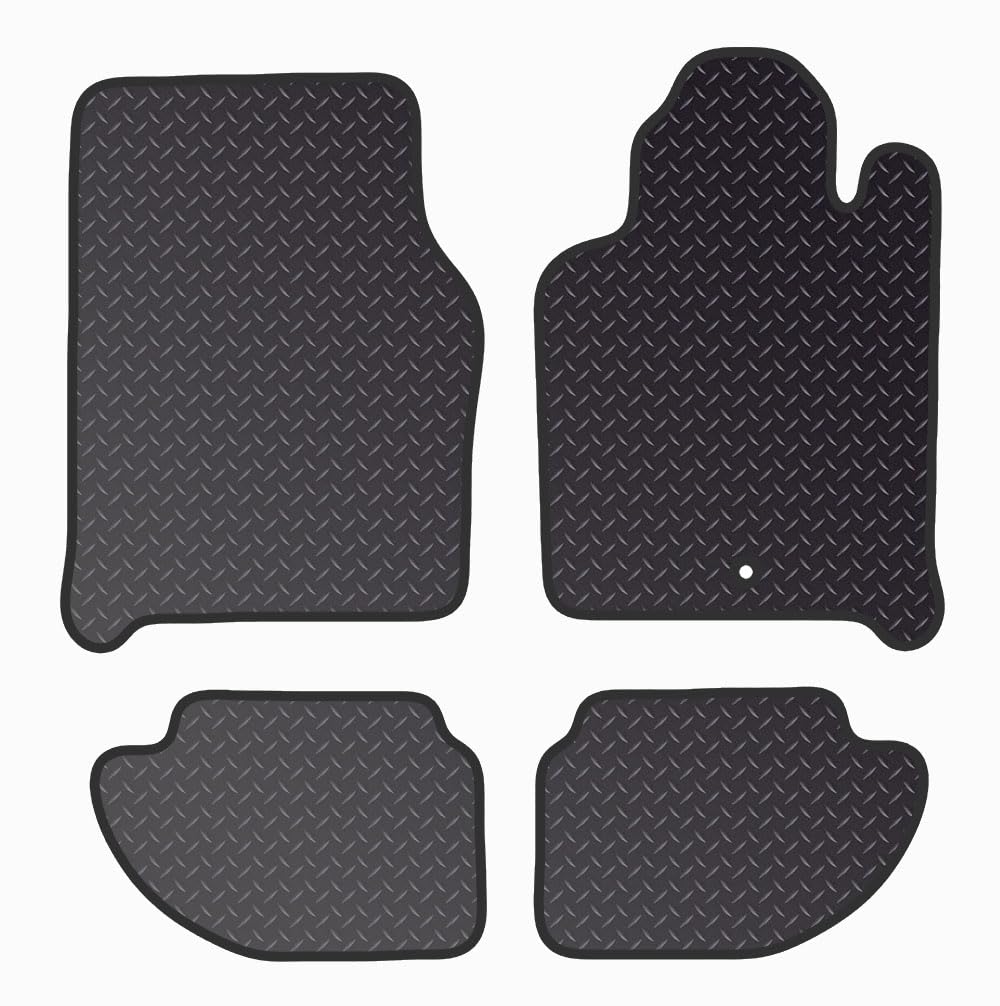 PCM-Car Floor Mats fits for Porche 944 Series 2 from (1982-1992)-Black Heavy Duty Rubber 5mm - Tailored Car Mats - Car Floor Mat, with Anti Slip Backing - 4 pcs Floor Mat Set with 1 Clips