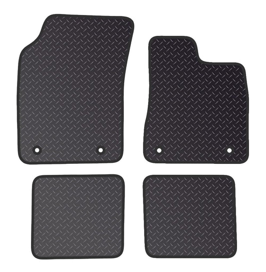PRIME CAR MAT - Fits CHRYSLER Ypsilon 2011-2018 - Heavy Duty Rubber 5mm - Tailored Car Mats - Waterproof, Fitted with Clips & Anti Slip Backing - 4 pcs Floor Mat Set