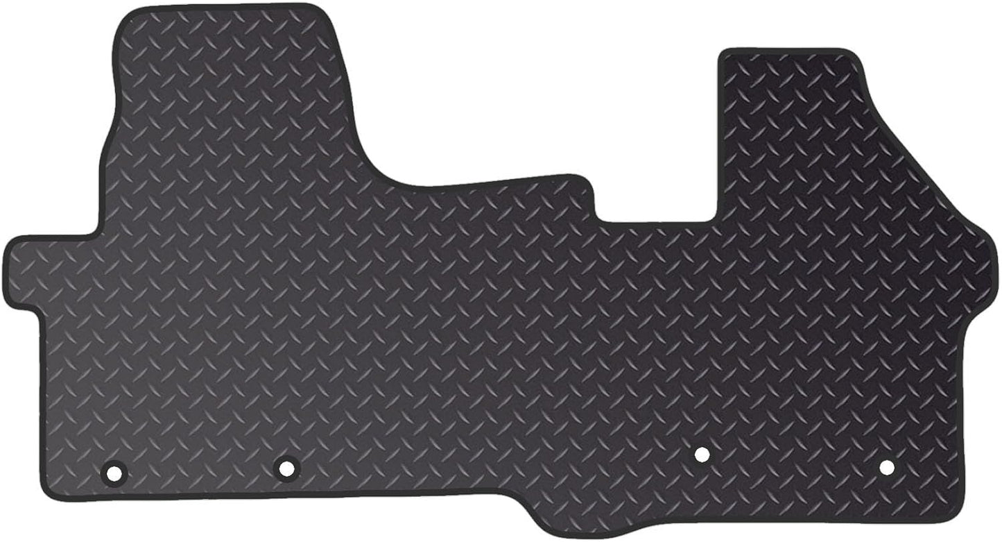 PCM - Rubber Floor Mats Fits for Ford Transit Custom (2024+) [Auto] 4 Clips - 1 Floor Mat Only