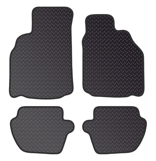 PCM-Car Floor Mats fits for Porche 911(996) (CD,X288), from (1998-2004)- Black Standard Rubber 3mm - Tailored Car Mats - Car Floor Mat, with Anti Slip Backing - 4  pcs Floor Mat Set with 0 Clips