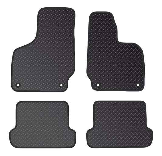 PRIME CAR MAT - Fits Audi TT COUPE 2006-2014 - Standard Rubber 3mm - Tailored Car Mats - Waterproof, Non Slip Car Floor Mat, Fitted with Clips & Anti Slip Backing - 4 pcs Floor Mat Set