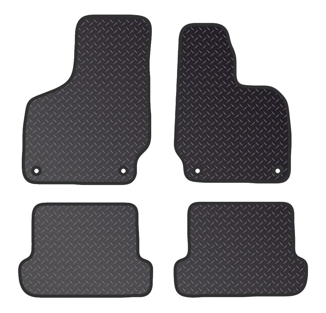 PRIME CAR MAT - Fits Audi TT COUPE 2006-2014 - Heavy Duty Rubber 5mm - Tailored Car Mats - Waterproof, Non Slip Car Floor Mat, Fitted with Clips & Anti Slip Backing - 4 pcs Floor Mat Set