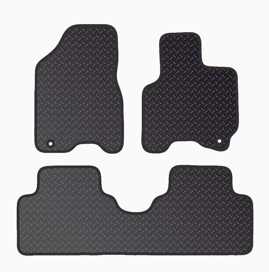PRIME CAR MAT - Fits KIA Sportage 2005-2010 (3 PCE) - Heavy Duty Rubber 5mm - Tailored Car Mats - Waterproof, Non Slip Car Floor Mat, Fitted with Clips & Anti Slip Backing - 4 pcs Floor Mat Set