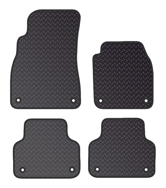 PRIME CAR MAT - Fits Audi Q8 2018 ON - Black Standard Rubber 3mm - Tailored Car Mats - Floor Mat, with Anti Slip Backing - 4 pcs Floor Mat Set