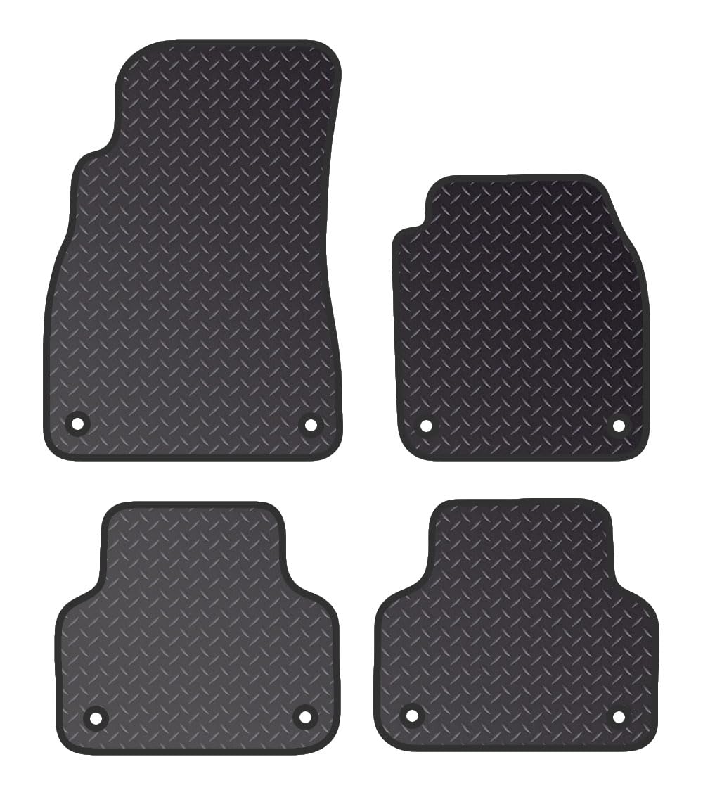 PRIME CAR MAT - Fits Audi Q8 2018 ON - Black Heavy Duty Rubber 5mm - Tailored Car Mats - Floor Mat, with Anti Slip Backing - 4 pcs Floor Mat Set