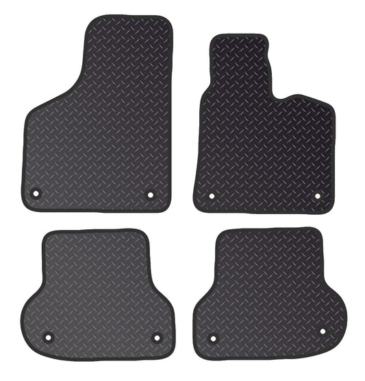 PRIME CAR MAT - Fits Audi A3 Sportback 2004-2013 - Standard Rubber 3mm - Tailored Car Mats - Waterproof, Non Slip Car Floor Mat, Fitted with Clips & Anti Slip Backing - 4 pcs Floor Mat Set