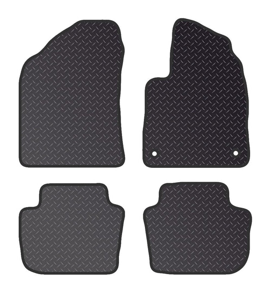 PCM- Car Floor Mats fits for MG 3 ELECTRIC from 2024 on- Black Heavy Duty Rubber 5mm - Tailored Car Mats - Car Floor Mat, with Anti Slip Backing - 4 pcs Floor Mat Set with  2 Clips