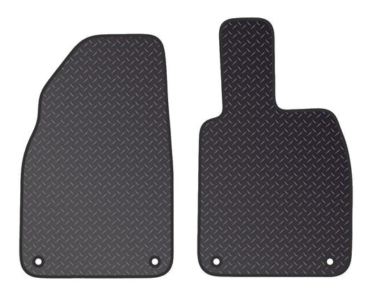 PCM-Car Floor Mats fits for Porche Cayman from (2012-2016)- Black Standard Rubber 3mm - Tailored Car Mats - Car Floor Mat, with Anti Slip Backing - 2 pcs Floor Mat Set with 4 Clips