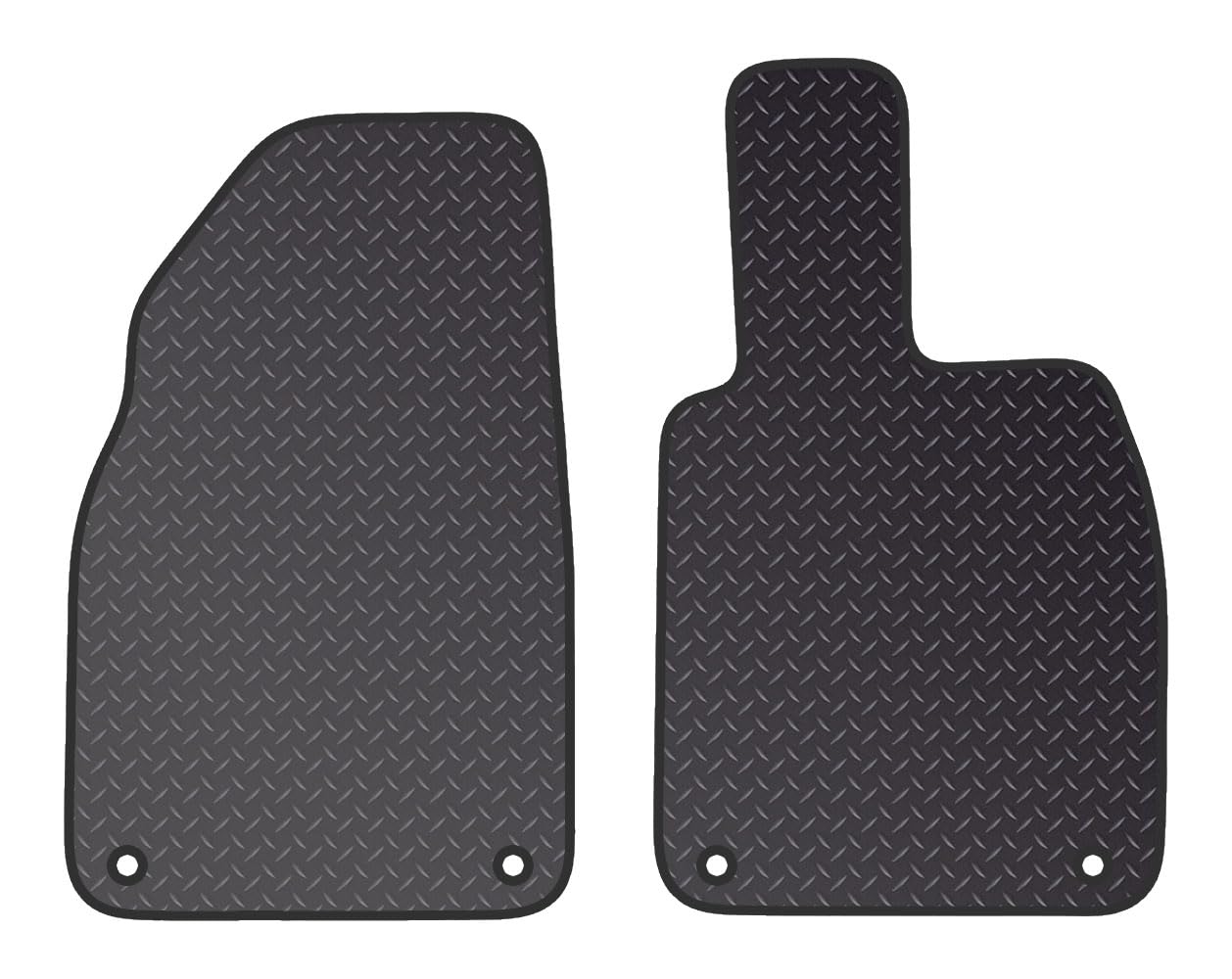 PCM-Car Floor Mats fits for Porche Boxster from (2012-2016)-Black Heavy Duty Rubber 5mm - Tailored Car Mats - Car Floor Mat, with Anti Slip Backing - 2 pcs Floor Mat Set with 4 Clips