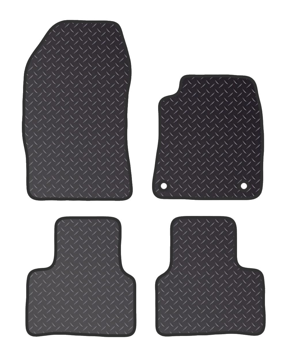 PRIME CAR MAT - Fits Citroen C5X 2021 On - Heavy Duty Rubber 5mm - Tailored Car Mats - Waterproof, Fitted with Clips & Anti Slip Backing - 4 pcs Floor Mat Set