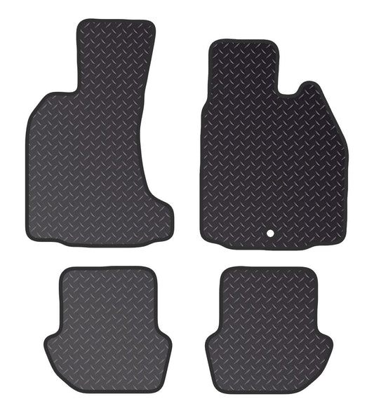 PCM-Car Floor Mats fits for Porche 997 from (2004-2012)- Black Standard Rubber 3mm - Tailored Car Mats - Car Floor Mat, with Anti Slip Backing - 4  pcs Floor Mat Set with 1 Clips