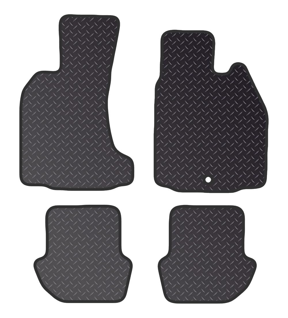 PCM-Car Floor Mats fits for Porche 997 from (2004-2012)-Black Heavy Duty Rubber 5mm - Tailored Car Mats - Car Floor Mat, with Anti Slip Backing - 4 pcs Floor Mat Set with 1 Clips
