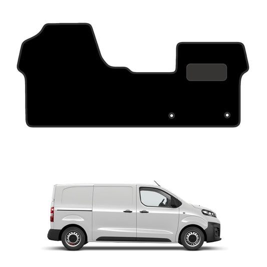Tailored Mats - Vauxhall Vivaro (2019+) - Black Carpet - Tailored Fit Black Van Mat Accessory - Anti-Slip with Clips, Fitted With Clips & Granulated Backing - 1 Pc Floor Mat