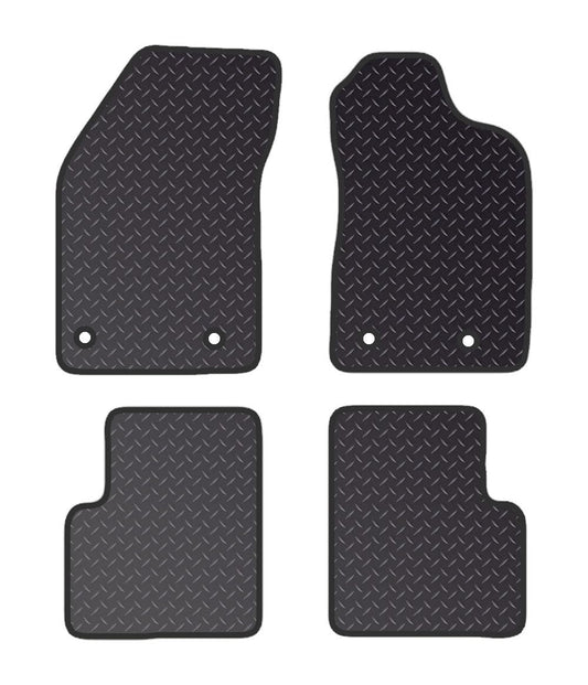 PRIME CAR MAT - R-O-M-E-O A-L-F-A Giulietta Manual 2010-2014  - Black Heavy Duty Rubber 5mm - Tailored Car Mats - Waterproof, Non Slip Car Floor Mat - 4 pcs Floor Mat