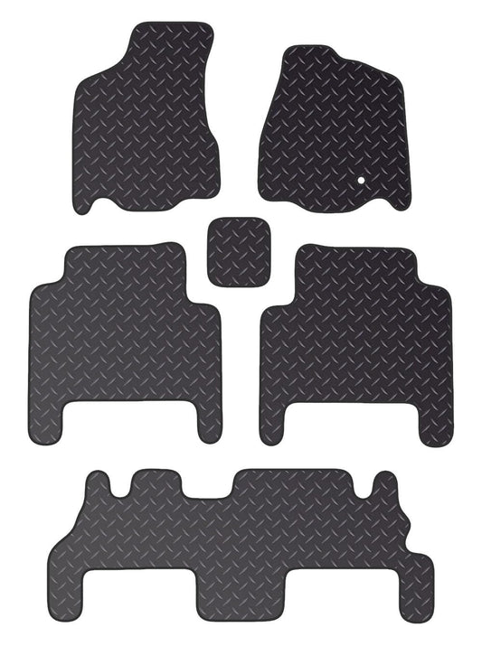 PRIME CAR MAT - Fits CHRYSLER Grand Voyager 2012-2015 - Standard Rubber 3mm - Tailored Car Mats - Waterproof, Non Slip Car Floor Mat, Fitted with Clips & Anti Slip Backing - 6 pcs Floor Mat Set