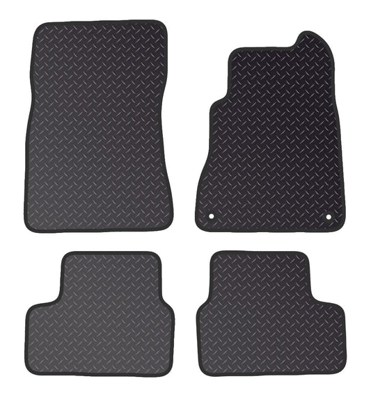 PCM Car Floor Mats for Mercedes A CLASS (2018 - Present) 2 CLIP - Heavy Duty Rubber 5mm - Tailored Car Mats - Waterproof Car Floor Mat & Anti Slip Backing - 4 pcs Floor Mat Set